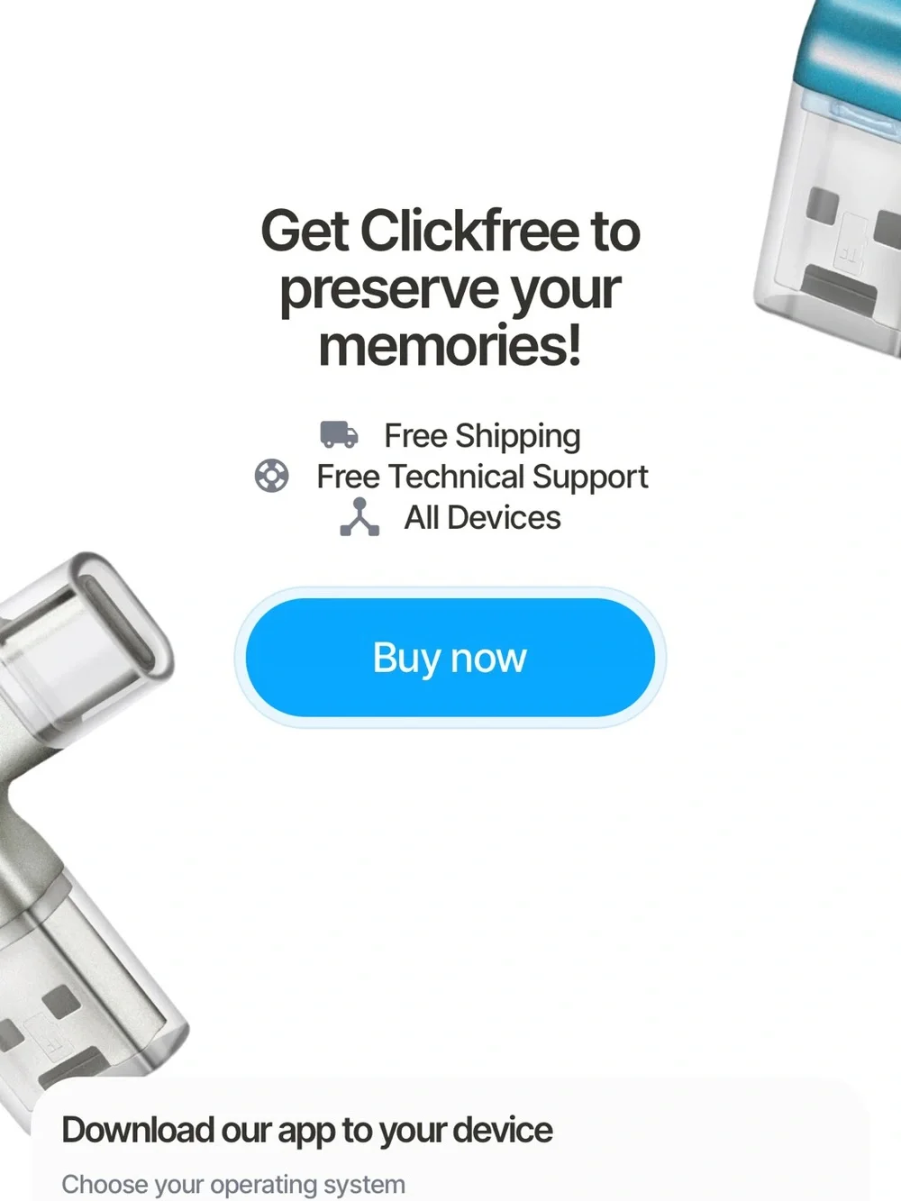 CLICK FREE ultra 256 GB photo and video storage -garnet red with matching case